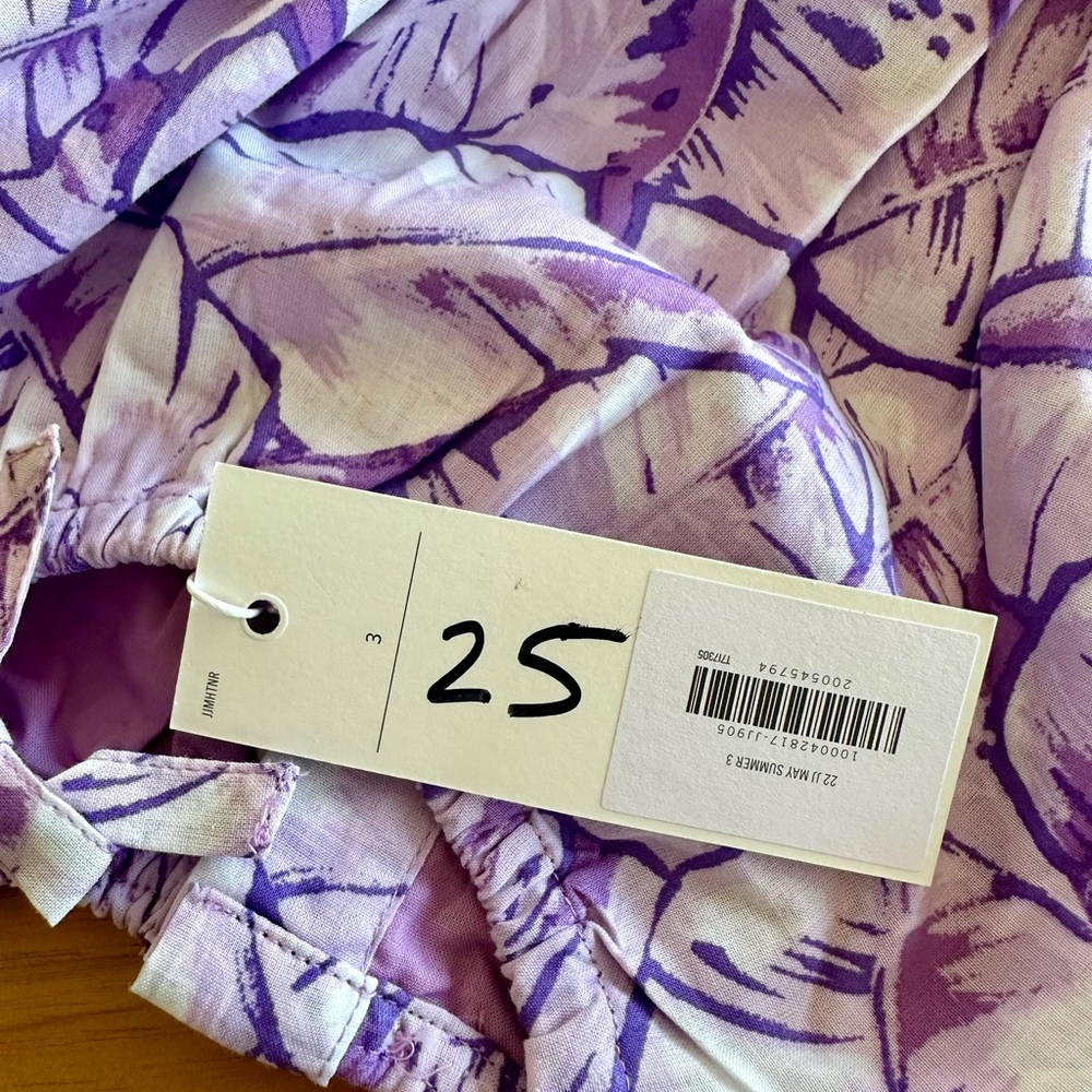 NWT JANIE AND JACK Purple Palm Tropical Romper Shorts - Picture 11 of 11